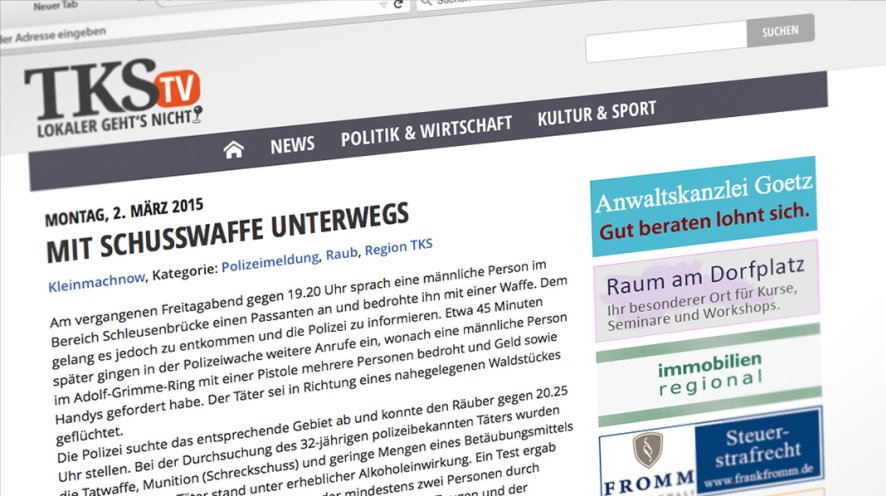 TKS-TV Newsinhalt TKS-TV Newsinhalt